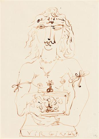 ANDRÉ MASSON (1896-1987) Portrait of Virginia Zabriskie.